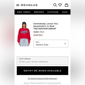 The Mayfair Group Red Sweatshirt - SOLD OUT